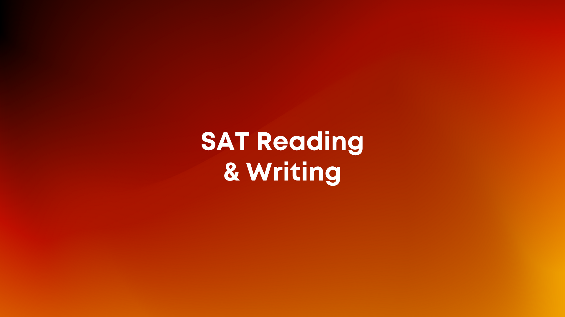 SAT Reading & Writing AI